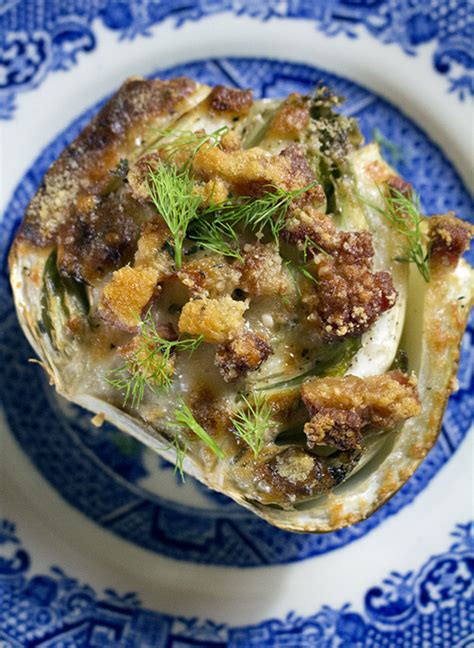 Finocchio gratinato: oven roasted fennel with .